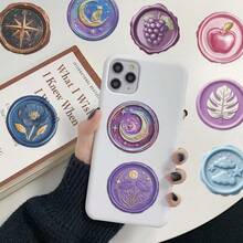 50pcs 2D Wax Seal Stickers, PET Material, Transparent, Cute Cartoon Patterns, Colorful Transparent Stickers, Waterproof Vinyl Stickers, Suitable For Diaries, Laptops, Scrapbooks, Luggage, Water Bottles, Phones, Etc. - Multicolor - View 5