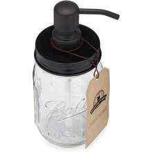 Frasco Dispensador de jabón estilo Mason Jar color negro de 16 oz 473 ml hecho de acero inoxidable a prueba de óxido - Transparentenegro - Ver 3