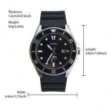 CASIO MDV-106-1A Men's Dive Watch, 44mm Black Dial, 200M Water Resistant, Stainless Steel Bezel, Resin Strap Quartz Wristwatch - one-size - View 7