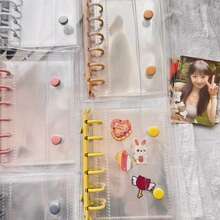 A7 Clear Photo Album,Scrapbooking Organizer,Binder Notebook, Monthly/Dot/Gird/Line Binder Diary,A7 Ring Journal Hand Book - Multicolor - View 4