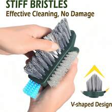 1pc Crevice Cleaning Brush, 4-In-1 FloorCleaning Brush, Multi-Functional Handheld,4 In 1 Grout Cleaning Brush With Scrape, V ShapeGrout Cleaner Brush  Cleaning Brush, No Dead Spot Brush, Ldeal HomeAccessories, Suitable For Cleaning Windows,Crevices, Stoves, Doors, Laundry Tables,Kitchen Accessories,Cleaning Supplies,Cleaning Supplies,House Essentials,Bathroom - Multicolor - View 9