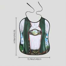 1件装优质可重复使用成人围兜，男女通用，用餐时保护衣物，个性化印花图案，便携，流行设计 - 18 英寸 x 15 英寸 - 彩色 - 查看 19