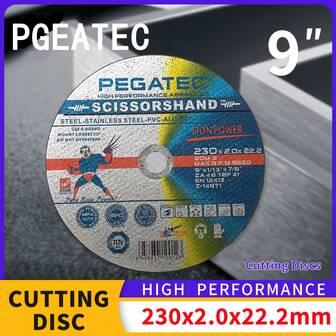 5/10 pulgadas (9 pulgadas) (230*2*22.2mm) Hoja afilada, resistente al desgaste, estable, adecuada para metal y acero inoxidable - Hoja de alto rendimiento, red de doble capa de resina, herramientas de taller, calidad industrial, aficionados al bricolaje, profesionales de la construcción
