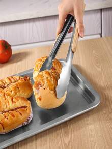 1pc Stainless Steel Heat-Resistant Kitchen Tongs, Stainless Steel & Rosewood Food Tongs, Korean BBQ Tongs, Wooden Handle Steak Tongs, Extra Long BBQ Food Tongs, Sturdy Grip, Convenient For Grabbing Food, Tossing Salad, Air Fryer, With Lock Design, Suitable For Kitchen Cooking, Baking, Home, Hotel, Outdoor Grilling, Salad, Etc. - Multiple Specifications - View 6