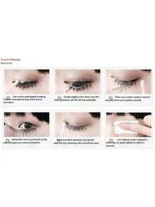 5D Thick False Eyelashes, Natural DD Curly & Fluffy Cat Eye Lashes, Faux Mink Lashes, Fluffy Cartoon Style Lashes, Makeup Tools - Black - View 4