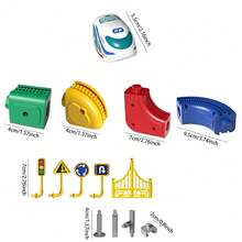 Bộ đồ chơi xe lửa điện 3D dạng mô-đun dành cho trẻ em từ 3 tuổi trở lên, đường ray có thể lắp ghép linh hoạt, xoay 360°, chống trọng lực, quà tặng học tập STEM. - Nhiều màu - Xem 10