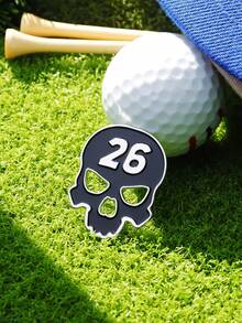 Herramienta de divot de golf 1-en-1 - Diseño de calavera - Marcador de bola de golf con clip para gorra - Accesorio duradero para el campo de golf - Regalo ideal para golfistas - Compacto y portátil para uso al aire libre - Herramienta de mantenimiento del campo de golf, herramienta de reparación de golf, accesorios de bolsa de golf, reparación de golf, conjunto de regalo de golf perfecto - Multicolor - Ver 7