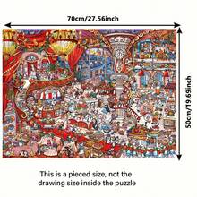 1000-Piece Large Size Paper Jigsaw Puzzle Set - (Frameless) Handmade DIY - Durable Seamless Design - Halloween, Thanksgiving, Easter Gift Suitable For Family DIY Decoration And Puzzle Interaction. - Multicolor - View 4