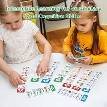 24pcs Alphabet Combination Flash Cards - Learn English Reading - Seasonal, Weather, Animal, Daily Life Vocabulary - Early Education Flashcards - Christmas Gift - Back To School Gift - Multicolor - View 5