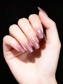 16 peças/pacote Adesivos de Unhas de Gel Livres de UV, Glitter Ombré Rosa Suave e Roxo, Decalques de Arte de Unhas de Cristal, Doce e Elegante, Protege as Unhas Naturais, Realça a Sofisticação Geral, Baixa Alergenicidade, Adequado para Mulheres e Meninas para Uso Diário, Festa, Ocasiões Sociais Leves, Cuidados com as Unhas DIY - Melancia - Visão 8