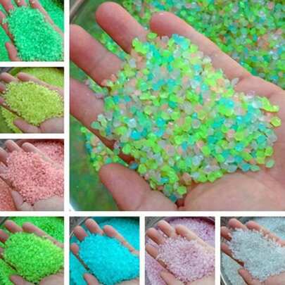 หินเรืองแสงในที่มืด - 1 ชุด หินเรืองแสงสำหรับสวนนางฟ้า บอนไซ และตู้ปลา - ของตกแต่งภูมิทัศน์ขนาดเล็ก DIY, อุปกรณ์เสริมสวนนางฟ้า