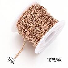 10m/Roll Stainless Steel Flat Cross Chain, Minimalist Fashion Flattened O-Shape Delicate Chain, Rust-Resistant Handmade Jewelry Accessory Chain, DIY Jewelry Making Chain - Long Flat Cross Chain - View 21