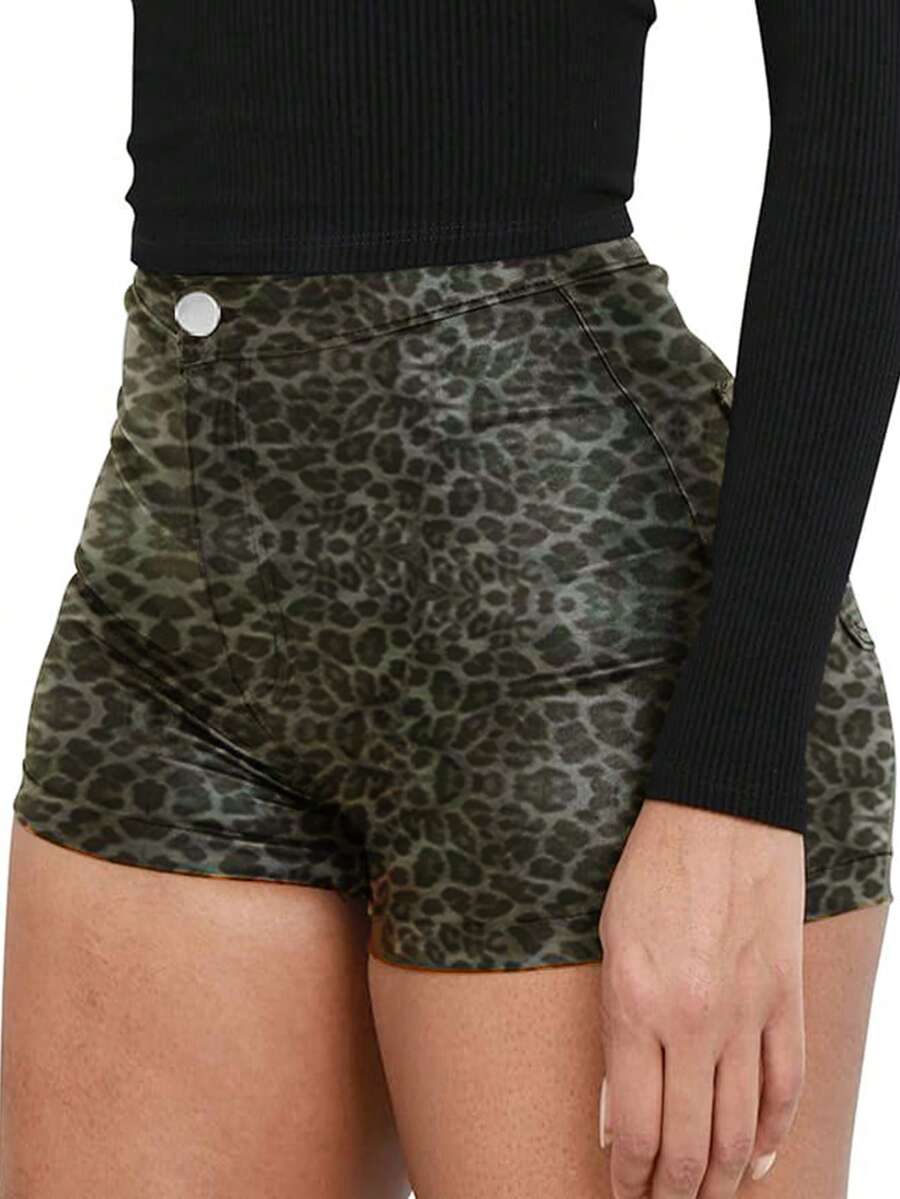 Quần short có lớp phủ màu trơn gợi cảm thường ngày dành cho nữ - Màu xanh Bạc hà - Xem 1