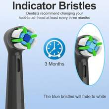 Replacement Heads Compatible With  IO Electric Toothbrush, Replacement Toothbrush Heads Fit For  IO 2/3/4/5/6/7/8/9/10 Series Toothbrush, 8 Packs (Black) - Black - 查看 7