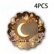 Bộ 2/4/6 tấm lót bàn ăn trang nhã theo chủ đề Ramadan, được trang trí bằng họa tiết trăng và đèn lồng, kích thước 15 inch, thích hợp cho các buổi họp mặt, bữa ăn và trang trí ngày lễ. Cũng thích hợp cho trang trí nhà cửa, trang trí bàn ăn ngày lễ, trang trí nhà kiểu nông trại, trang trí theo phong cách nông trại. Tấm lót bàn có thể giặt được, chất liệu bền, thích hợp cho trang trí bàn ăn ngày lễ và giải trí tại nhà. - Nhiều màu - Xem 17