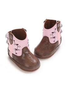 Infant Girls' Warm High-Top Soft Princess Shoes, 0-1 Years Old, Spring/Autumn