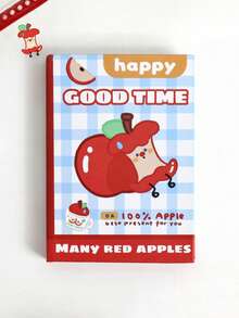 1/4pcs Cute Apple A7 Notebook Pocket Book Student Cute Mini Notebook Portable Learning Blank Notebook - Multicolor - View 13
