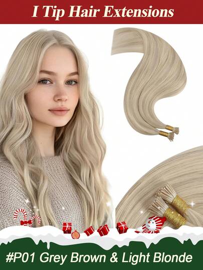 VADES Benehair I-Tip Keratin Hair Extensions 100% Remy Human Hair 16/20 Inches  - Professional Stick Tip Hair Extensions For Thinning Hair, Fine Hair, And Hair Loss  - Natural Looking Volume & Length For Daily Wear, Weddings, Special Occasions - Easy Application, Seamless Blend, Damage-Free Solution For Thinning Crown & Hairline