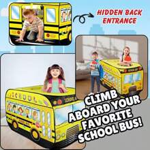 Liberty Imports Pop Up Play Tent Foldable Indoor Outdoor Playhouse for Toddlers Boys and Girls School Bus - como en la foto - Ver 5
