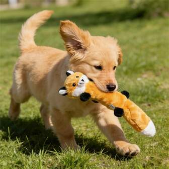 1 Peça Brinquedo de Pelúcia com Som para Animais de Estimação, Brinquedo para Roer em Formato de Guaxinim e Esquilo, Adequado para Gatos e Cães, Entretenimento e Treinamento Próprios, Durável e Resistente à Mastigação