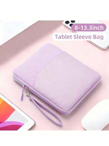 DANYCASE 10.8-13.3 Inch Tablet Laptop Sleeve Bag, 8 Inch Electronics Organizer Pouch With Padded Protection, Compatible With IPad, AWEI Devices - Mauve Purple - View 1