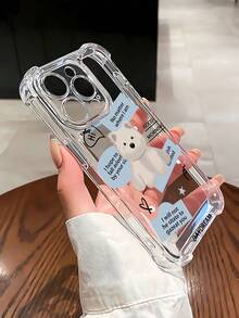 Bonita funda de peluche con diseño Element, compatible con iPhone 16, 15, 14 Pro Max, 13, 12, 11, XR y XS Plus. Fabricada en silicona TPU, ofrece protección contra golpes y caídas, además de una agradable sensación al tacto. Es el regalo perfecto para familiares, amigos y seres queridos. - transparente - Ver 1