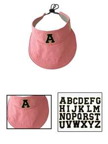 1pc Kids' Black 26 Letter Print Sun Hat, Breathable, Adjustable, Casual, Fashionable, Suitable For Spring & Summer - Multicolor - View 72