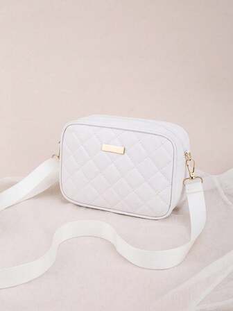 Bolso bandolera cuadrado mini práctico y lindo, bolso de hombro de mujer en forma de rombo, bolso de mano de piel de PU suave y versátil para uso diario