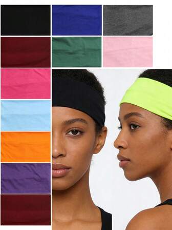 1 st breda sportfitness svettabsorberande pannband för kvinnor, andningsbara snabbtorka halkfria hårband vinterhåraccessoarer mode huvudband kvinnor bandanas mode kvinnor halsduk