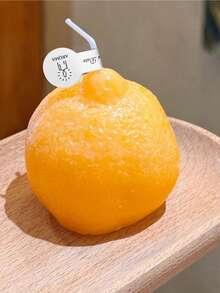 1pc Lemon Scented Candle, Long-Lasting Lemon Fragrance, Small Home Decor Candle, Suitable For Valentine's Day, Wedding, Birthday Gift, Bedroom, Bathroom, Elegant Gift Choice, For Celebration Events, Holiday Decoration, Also As Art Candle - Various Fragrances - View 4