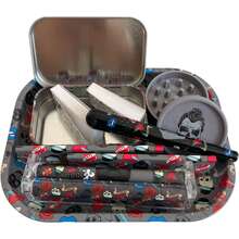 BROS 9-In-1 Smoking Accessories Kit, Rolling Tray, Metal Storage Box, Storage Tube, Extra Large Ultra Thin 110mm Rolling Papers (Smooth Burn), Filters, Rolling Machine, Grinder, Easy To Use, Home Tool, Christmas Gift, Holiday Gift - Multicolor - View 6