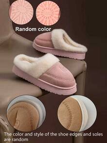 秋冬季毛绒保暖拖鞋，柔软舒适，男女通用室内家居保暖拖鞋，适合闺蜜节、小狗、嘉年华、派对装饰、鞋子、春夏精选、伴娘礼物、房间、卧室装饰、海滩、旅行、男士、女士、度假、妇女节、旅行必备、婚礼回礼、Y2K、卧室、女性汽车配件、厨房装饰 - 彩色 - 查看 17