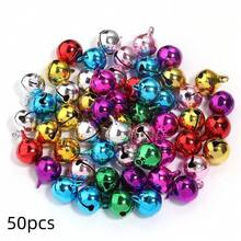 10/20/30/50 件/包铁真空电镀糖果色圣诞铃铛 DIY 圣诞串珠吊坠，炫彩铃铛圣诞树装饰手工 DIY 手链项链手机钥匙链吊坠配件