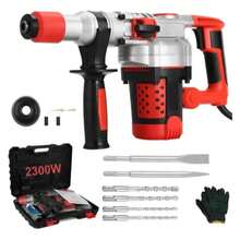 Taladro Eléctrico Industrial De Percusión Para Roca 2300w Taladro percutor eléctrico, martillo perforador rotativo de alta potencia para hormigón, martillo perforador rotativo de doble función para uso industrial. - Tipo de Enchufe A USA (110-127V) - Ver 1