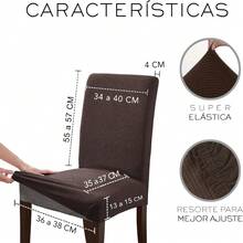 6 Pieces Universal Elastic Washable Dustproof Dining Chair Covers For Kitchen, Living Room, Hotel, And Events - Coffee Brown - View 4