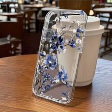 Adecuado para fundas de teléfono  Galaxy Nuevas A5, A3, A02, A34, A13, A14, A32, A24, A12, A50, A54, A70, A73, A34, A55s NOTE 10F12 M10S Impresión de graffiti de mariposa floral Funda protectora transparente de TPU de cobertura completa Diseño de moda simple Patrón de concha 2153 QC6X - Colores mixtos - Ver 9