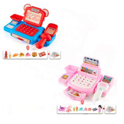 Children's Toy Supermarket Playset, Interactive Role-Play Scanning Toy Credit Card Payment (Batteries Not Included)