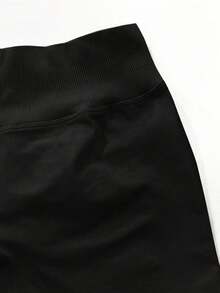 Bộ 3 quần short thể thao nữ, quần legging ngắn không đường may, co giãn, cạp cao, không xuyên thấu, ôm bụng, thích hợp cho tập thể dục, chạy bộ, đạp xe, yoga, thể thao và mặc thường ngày. Mùa hè. - Nhiều màu - Xem 6