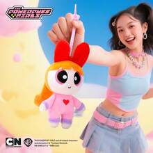 THE POWERPUFF GIRLS 12厘米飞天小女警毛绒钥匙扣挂件,可爱卡通设计,包含泡泡、花花和毛毛,可挂在包包上,是情人节和斋月送给女孩的理想礼物。 - 彩色 - 查看 4