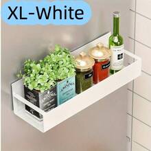 Magnetic Side Storage Rack, Heavy Duty Multipurpose Storage Rack, Suitable For Refrigerator, Freezer And Washing Machine, No Drilling Required For Installation, Rust-Resistant Black Coating, Wall-Mounted Spice Rack, Essential Home Storage Item