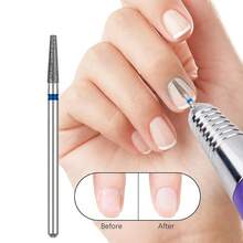 3/32英寸圆柱形去茧指甲钻头，专业钨钢金刚石指甲钻头，用于去除老茧、指甲准备、双向旋转，美甲沙龙用品 - 藍色 - 查看 3