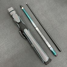 Étui de queue de billard haut de gamme fait main en PVC - Ajustement universel pour les queues 1/2 pièce, résistant aux rayures et à l'abrasion, embout de 11,5 mm, sac de rangement portable de qualité professionnelle, idéal pour les passionnés de billard - Bleu lagon - Voir 3