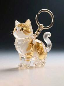 1个可爱透明猫毛收纳盒，吊坠，扭蛋风格猫毛收纳胶囊，扭蛋风格钥匙扣吊坠，宠物纪念收藏品，透明毛发收纳盒，猫毛收纳瓶钥匙扣，可爱动物毛发收纳吊坠，包包吊坠，狗毛收纳胶囊，汽车钥匙扣，手机吊坠，宠物爱好者的最佳礼物 - 彩色 - 查看 5