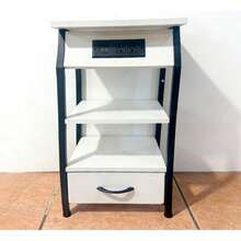 Buró De Noche Con Enchufe Buros Recamaras Buros Con Cajones - Blanco - Ver 8