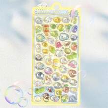 1pc Minimalist And Beautiful Kawaii Series Stickers | Reusable And Residue Free Decoration For DIY Decoration Of Notebooks, Clippings, Diaries, Girls' Favorite Style, Ramadan, Back To School Season, Valentine's Day Gifts, Sticker Stickers - Multicolor - View 13