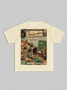 The Miseducation Of Lauryn Hill Graphic Plus Size T-Shirt, Apricot Women's Casual Printed Summer T-Shirt, Great For Beach And Vacation - Màu be - Xem 2