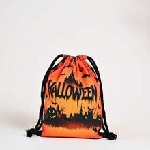 1/3pcs Halloween Drawstring Candy Gift Bags, Pumpkin Design, Lightweight And Reusable, Suitable For Party Favors, Holiday Decor Or Themed Events, Practical Tote Bag For Christmas, Halloween, Easter Party Gifts And Packaging - Multicolor - View 13