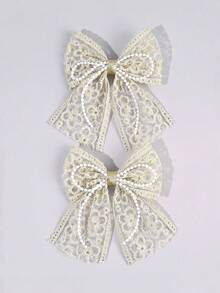 Conjunto de 2 Laços de Cabelo Bordados em Malha para Meninas, com Delicados Presilhas de Cabelo em Formato de Margarida, em Dourado Brilhante e Preto. Presilhas de Cabelo para Festas de Aniversário, Casamentos, Uso Diário, Viagens e Férias. Ideal para Adolescentes e como Presente para Filha. Acessório de Cabelo Feminino. - Multicolorido - Ver 12