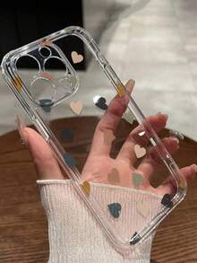 透明心形保护壳，防震，兼容 16/11/16pro/16plus/16promax/16e/15Promax/13/14/12/XS/XR/7G/8P，兼容三星 Galaxy 10/9/Note9/12c/Note11pro/Note8Pro，国际版，非国内版 - 彩色 - 查看 7