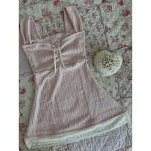 Women's Y2k Lace Trim Bow Cami Tops Cable Knit Fairy Grunge Slim Camisole Top Coquette Aesthetic Clothes - 粉色 - 查看 2